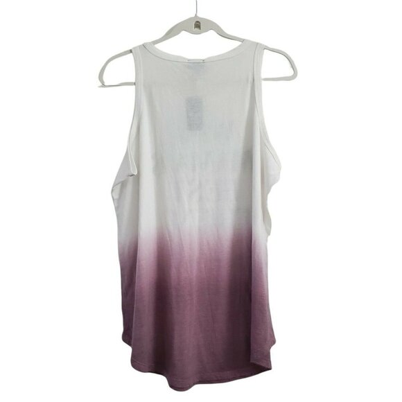 Torrid Tank Top Large Wine Mama's Bestfriend Dip Dye Purple White Sleeveless NWT - Picture 2 of 7